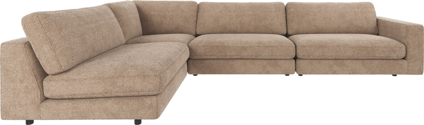 Hjørnesofa Rowico Duncan Robin 100% polyester 345 × 216 cm gråbeige modulsofa