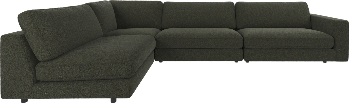 Hjørnesofa Rowico Duncan Alice polyester grøn modulopbygget 345x216 cm