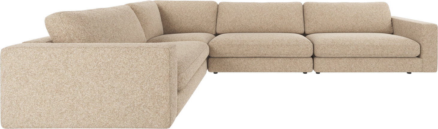 Hjørnesofa Rowico Duncan modulsofa 23 pers i beige Bobby-stof 100% polyester - fleksibel opbygning
