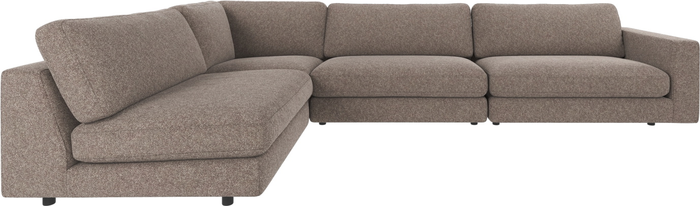 Hjørnesofa Rowico Duncan modulsofa mørk beige stof 345×216 cm FSC-certificeret ramme