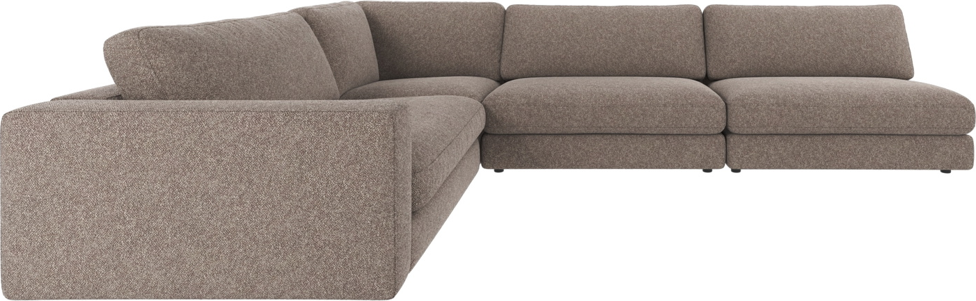 Hjørnesofa Rowico Duncan i mørk beige 100% polyester modulsofa 325×230×78 cm