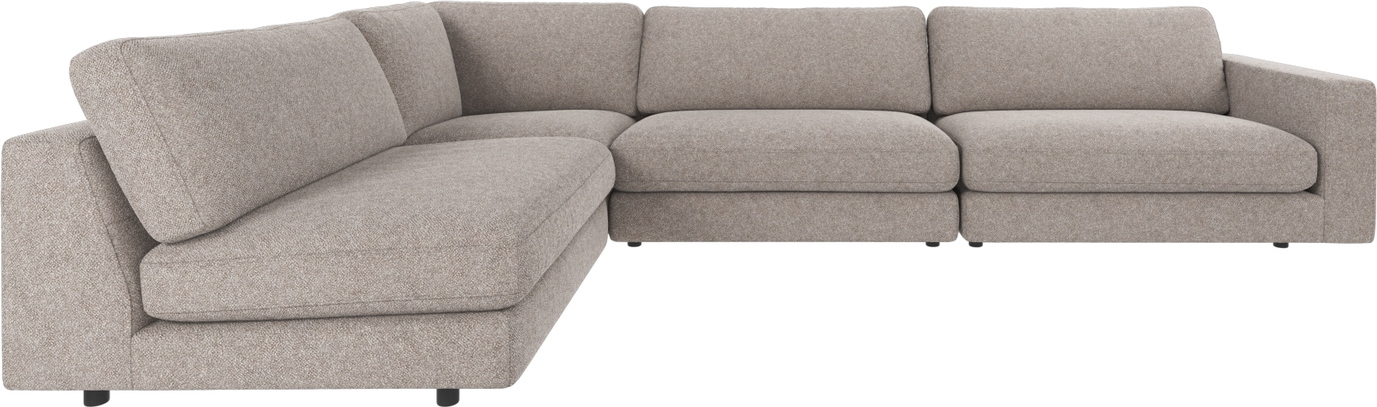 Hjørnesofa Rowico Duncan gråt stof Bobby 7 345x216 cm modulær med FSC-mix ramme