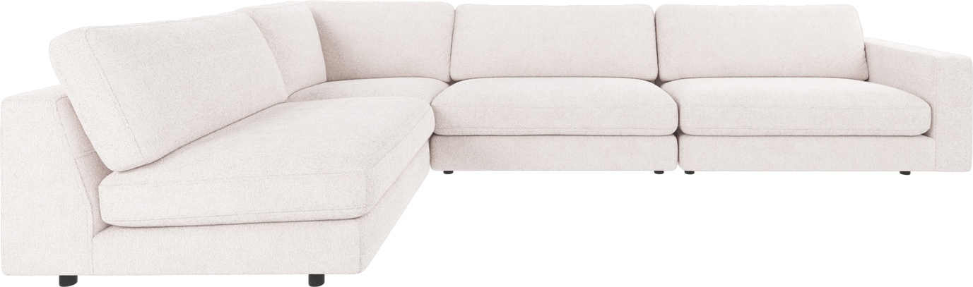 Hjørnesofa Rowico Duncan Greg 1 hvid med koldskum og zig-zag-fjedre 345×216 cm modulopbygget