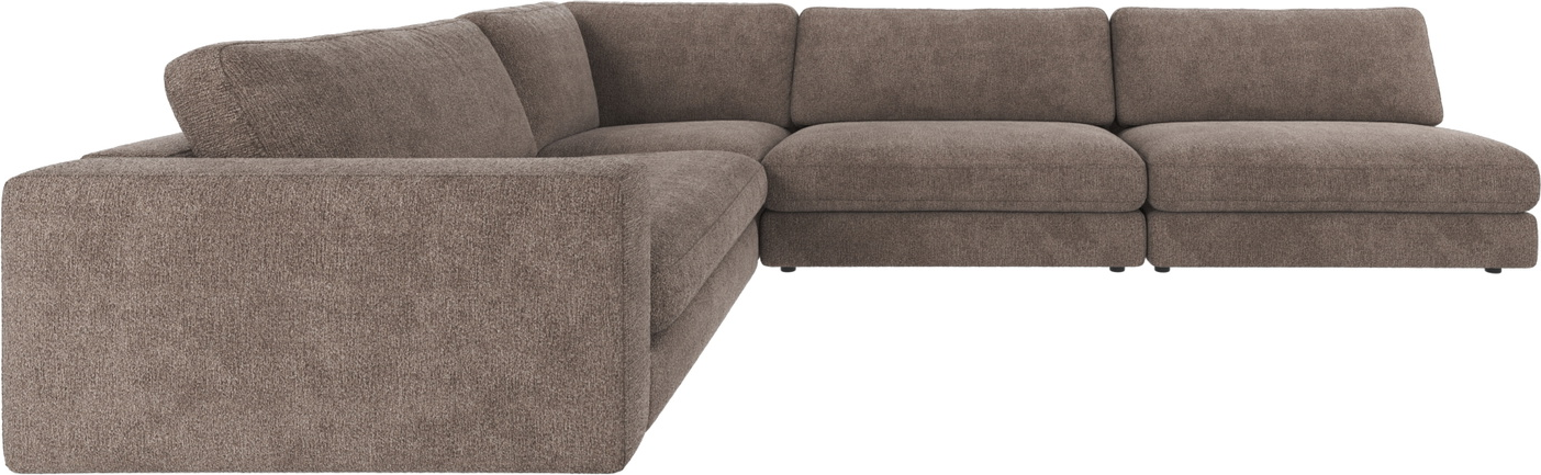 Hjørnesofa Rowico Duncan stof Greg 7 mørk beige 325×230 cm