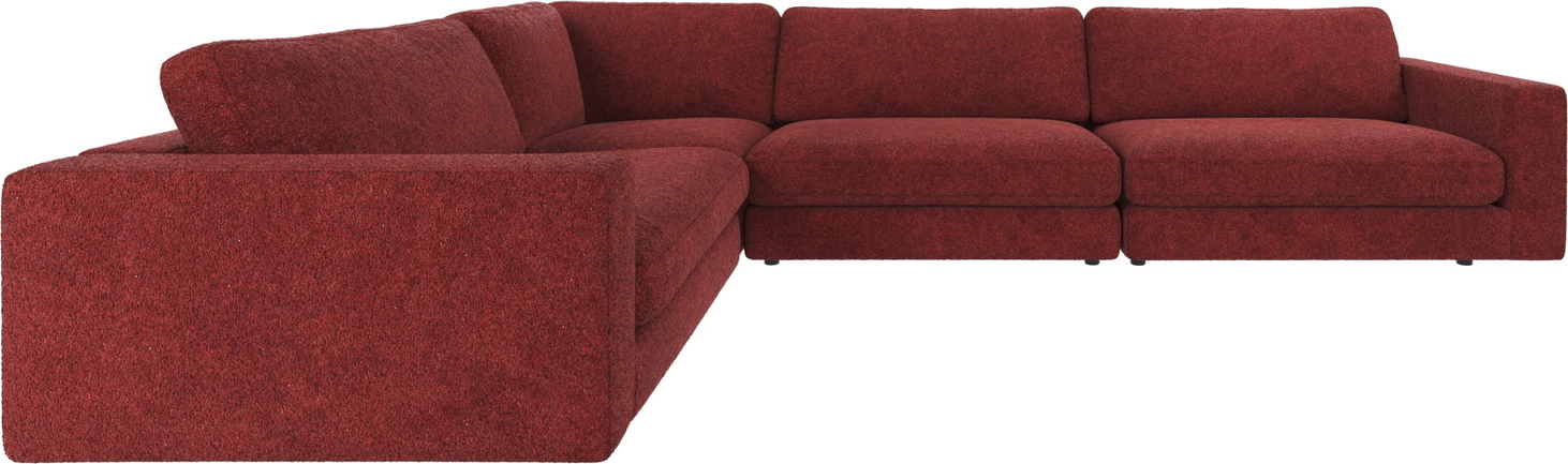 Hjørnesofa Rowico Duncan L-formet i rød Anna 8 100% polyester 345x233 cm