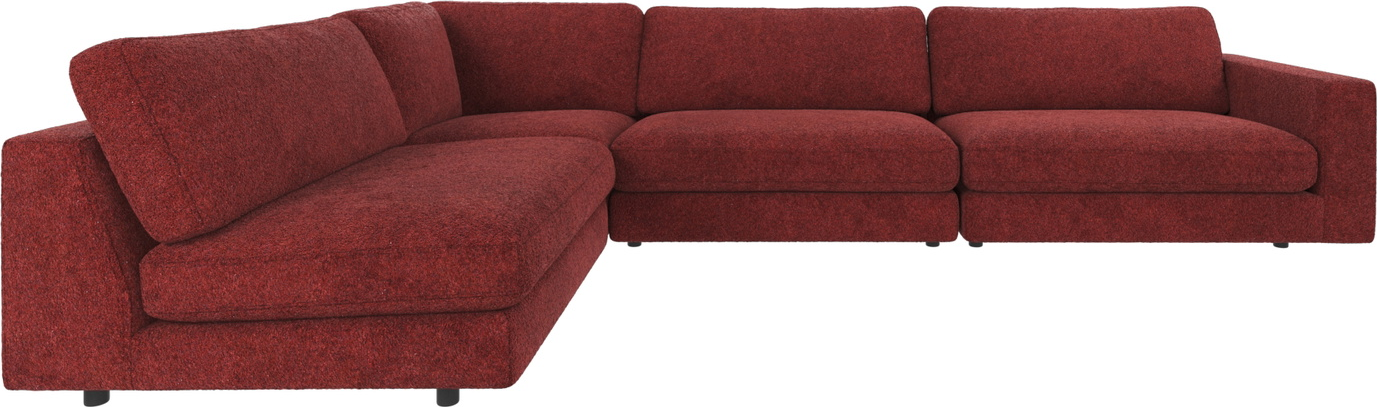 Hjørnesofa Rowico Duncan Anna 8 rød 345x216 cm modulsofa FSC-mix