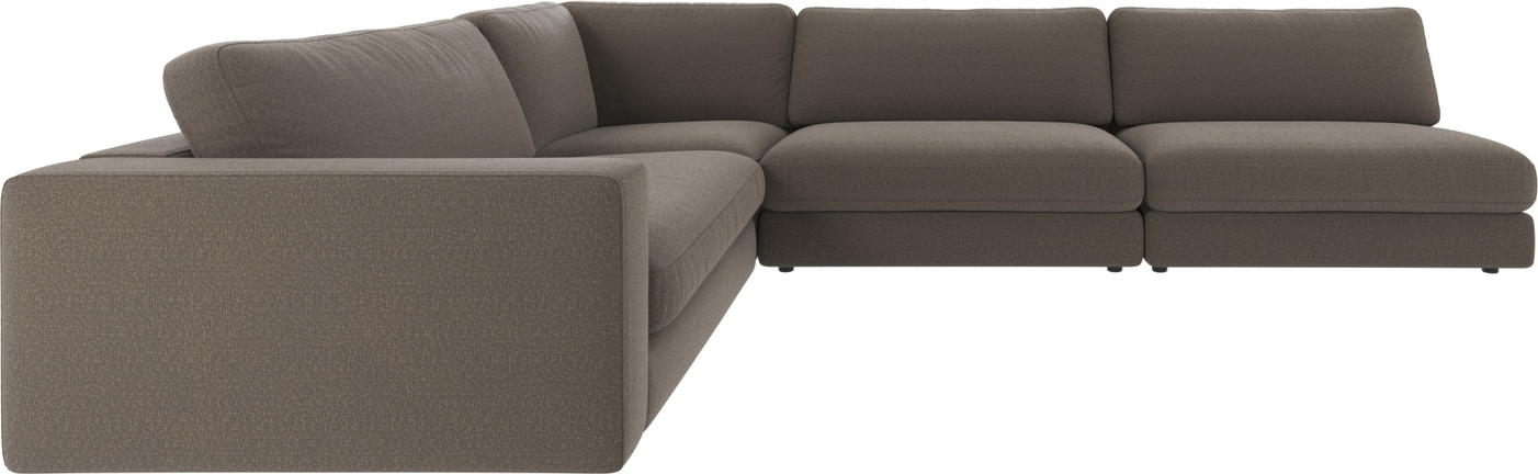 Hjørnesofa Rowico Duncan Rita mellemgrå melange modulsofa 325x230 cm skandinavisk design FSCÂ®-certificeret høj komfort