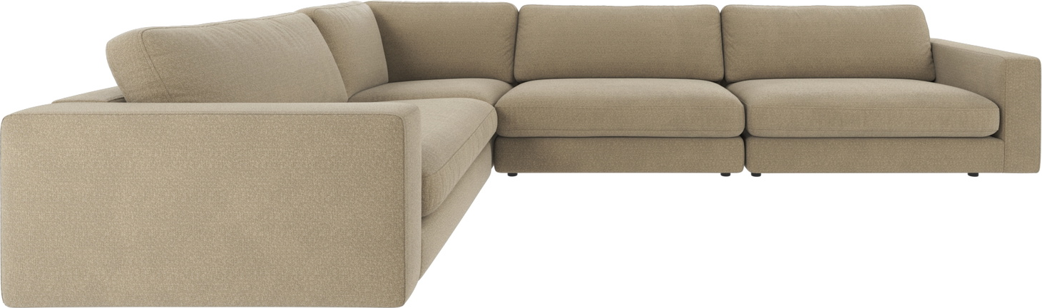 Hjørnesofa Rowico Duncan i mørk beige polyester modulsofa FSC-mix