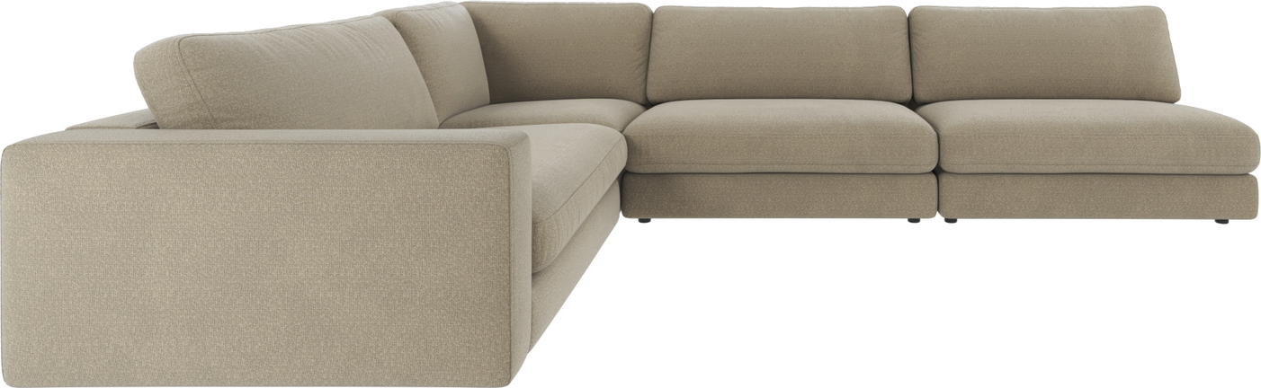 Hjørnesofa Rowico Duncan Rita polyester mørk beige 78×325×230 cm