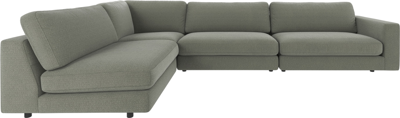 Hjørnesofa Rowico Duncan Rita polyester grøn 345x216 cm modulopbygget