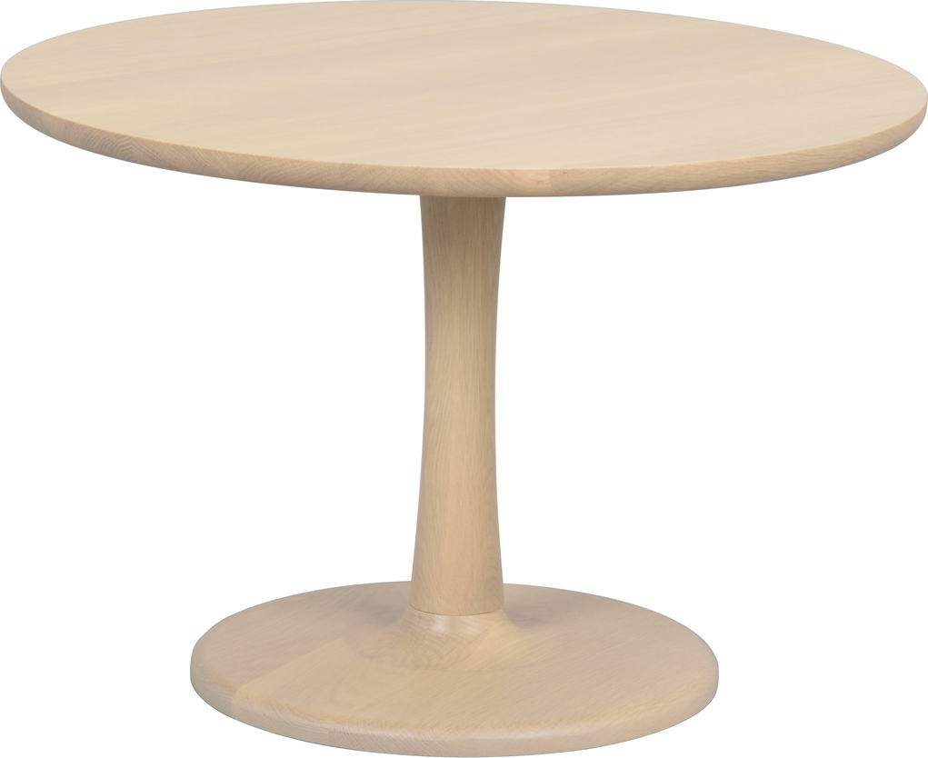 Rundt sofabord Rowico Hobart Ø60 hvidkalket egetræ FSC-certificeret