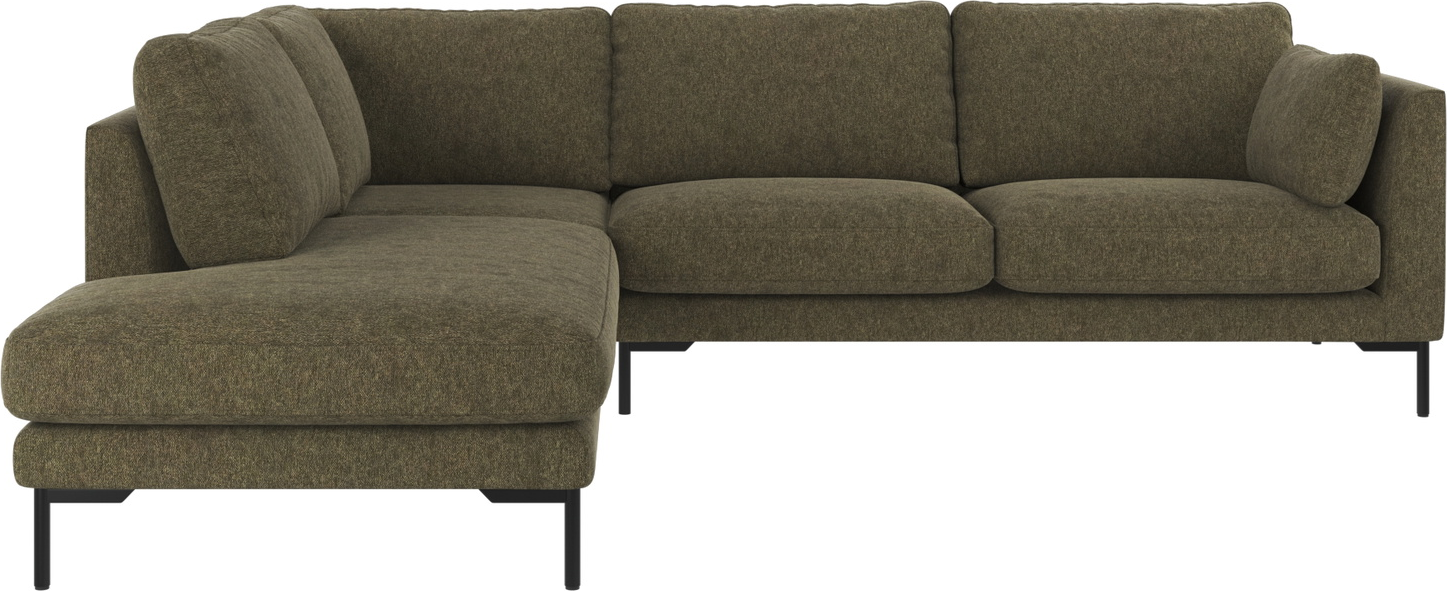 Hjørnesofa Rowico Corwin venstrevendt grøn i Brenda-stof 266x226 cm