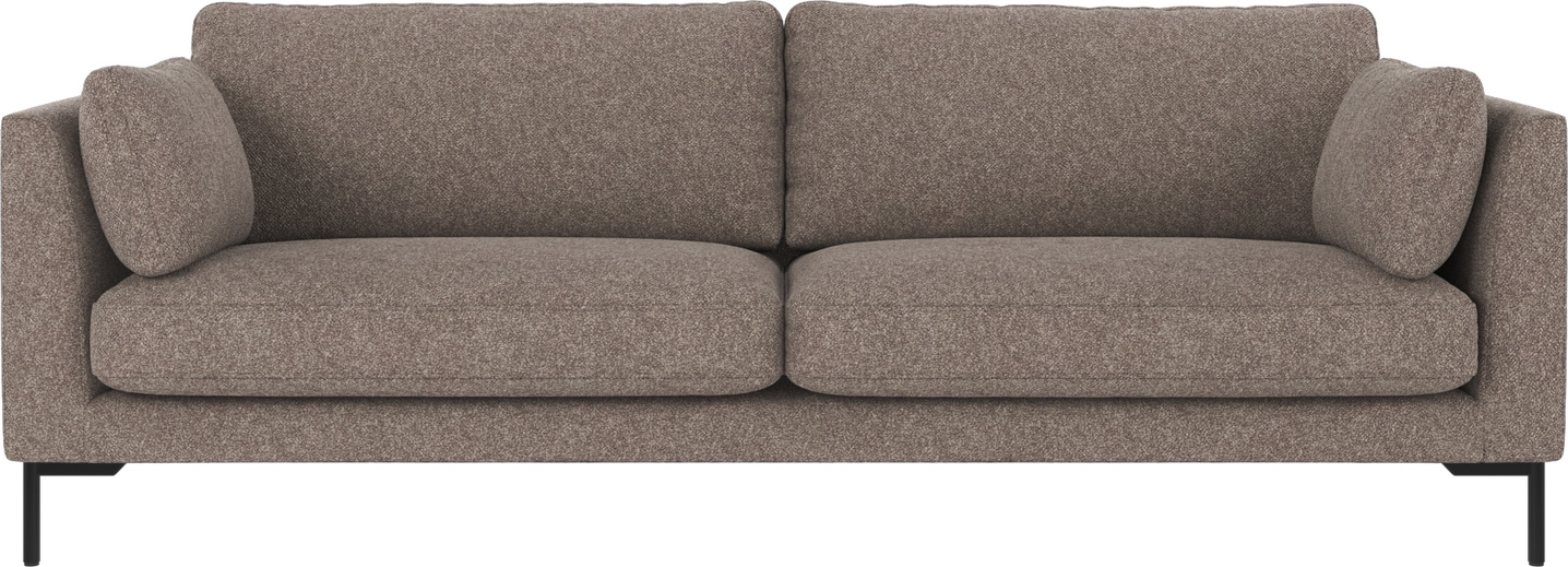 3-personers sofa Rowico Corwin Bobby mørk beige polyester 238 x 98 x 83 cm