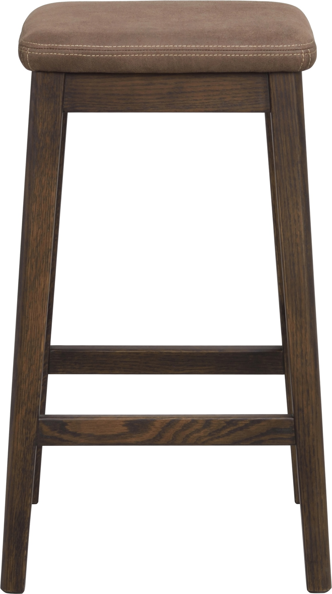 Barstol/barkrakkestol Rowico Livermore - FSC-certificeret eg & brun Textaafoam-læder H68×B40×D40 cm sæt 2