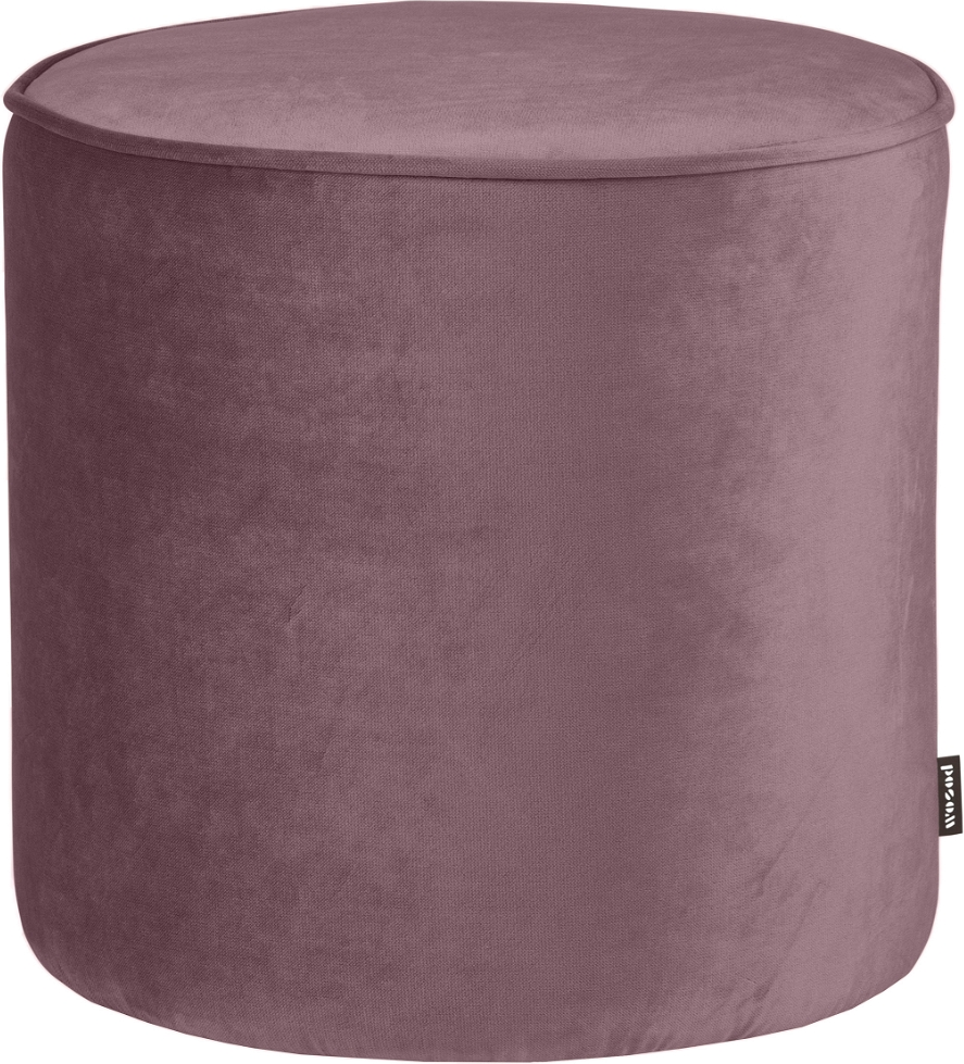 Puf WOOOD Sara Ø46 cm i lilla Jarra-fløjl