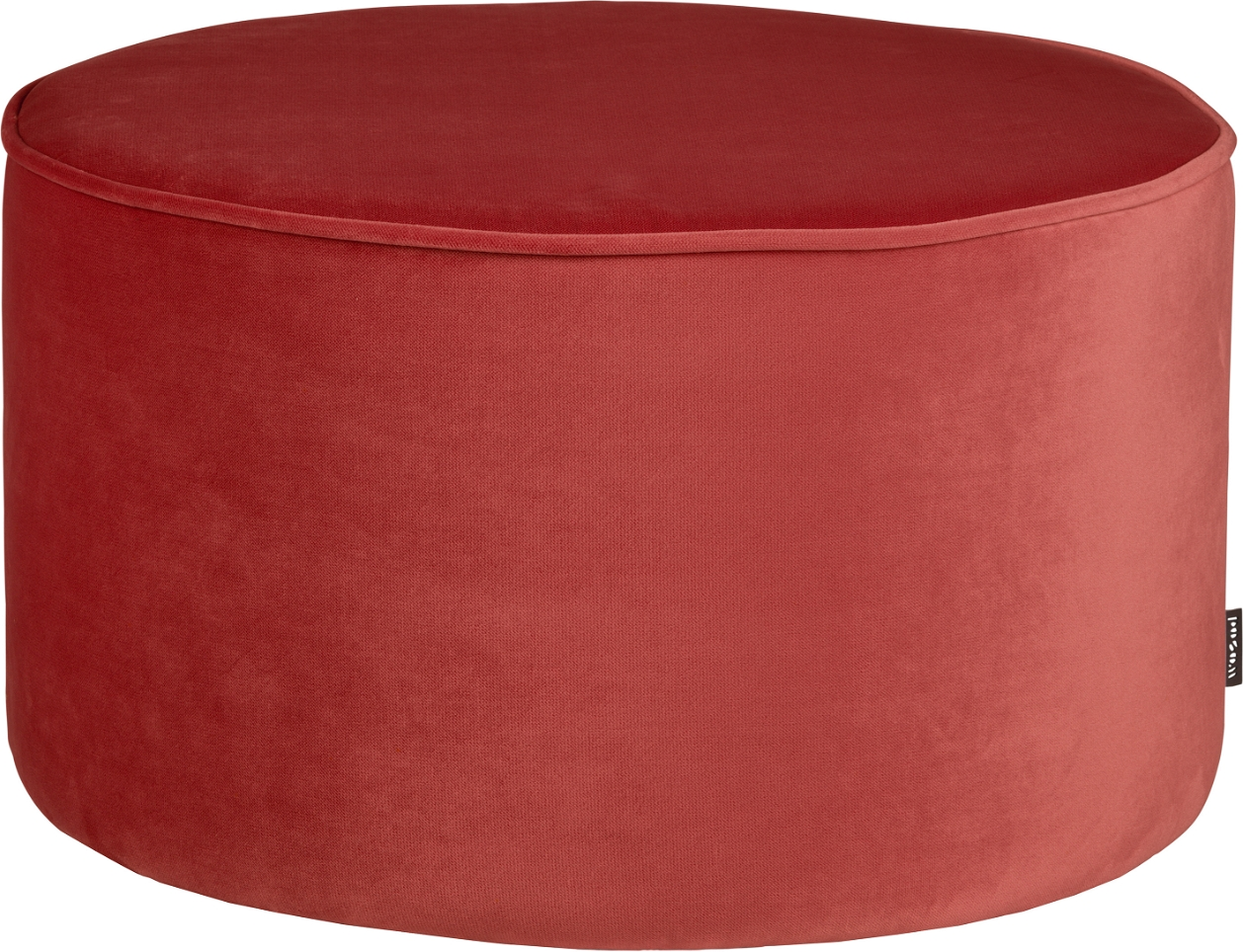 Puf WOOOD Sara Rød Fløjl Ø60 x H36 cm