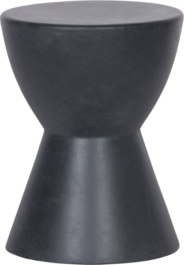 Skammel Dover fra WOOOD | Grå fiberler taburet med betonlook H45 x Ø35 cm
