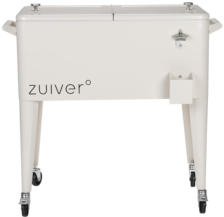 Vin- og champagnekøler Be fra Zuiver i perlemor - køleboks med hjul, håndtag og indbygget flaskeåbner til ude- og indendørs brug
