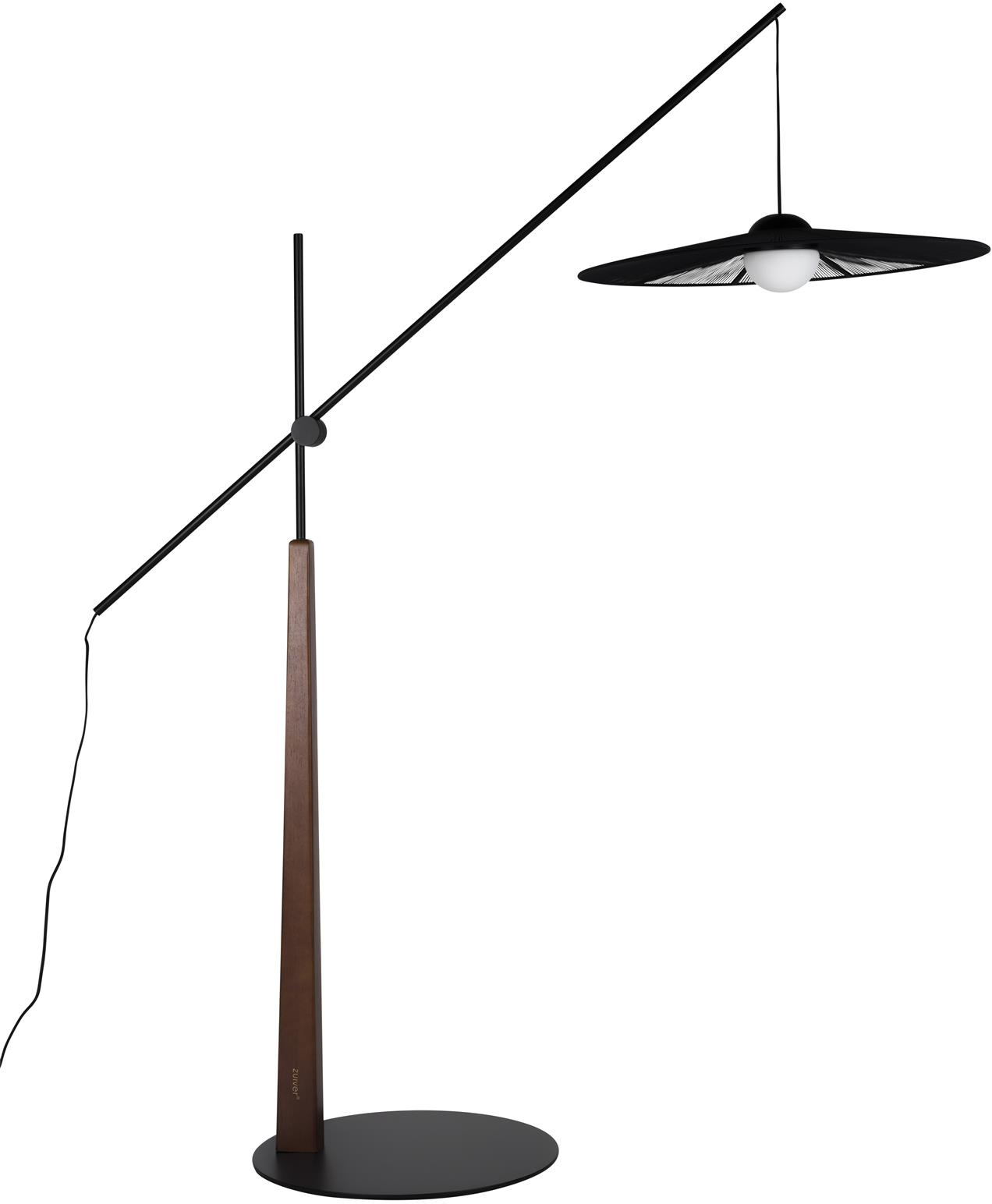 Gulvlampe Zuiver Belle antracit - vipbar højdejusterbar jernlampe H200 cm