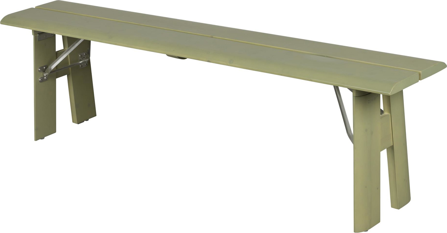 Udendørs bænk Zuiver Bench taupe robust fyrretræ foldbar L170 H47 B32