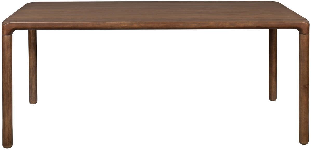 Spisebord Zuiver Storm rektangulært 160x90 cm mørk natur valnødfinér med gummitræsben