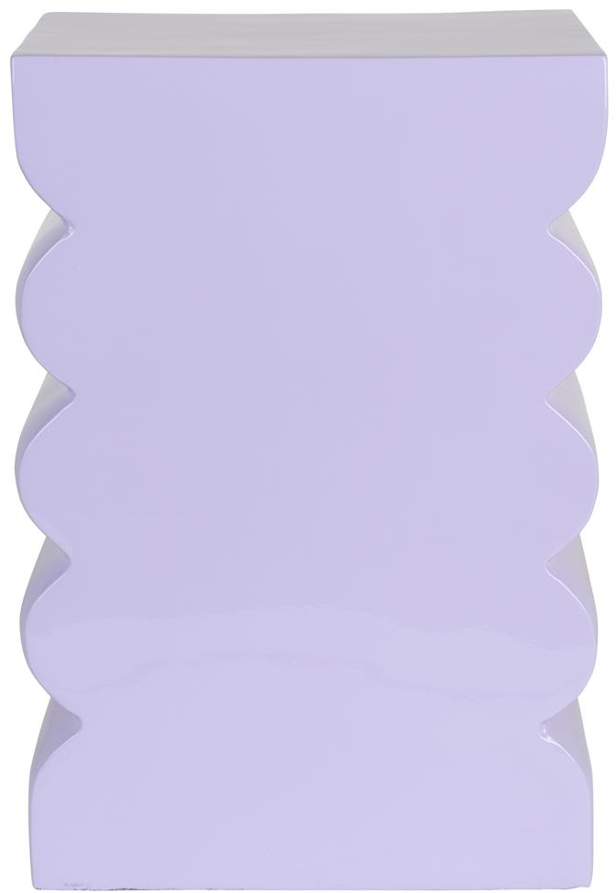 Skammel/taburet Zuiver Curves lavendel aluminium stabelbar Ø30×45×21cm