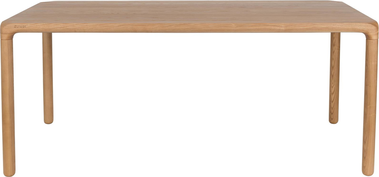 Spisebord Storm rektangulært asketræ natur 180 x 90 cm - Zuiver