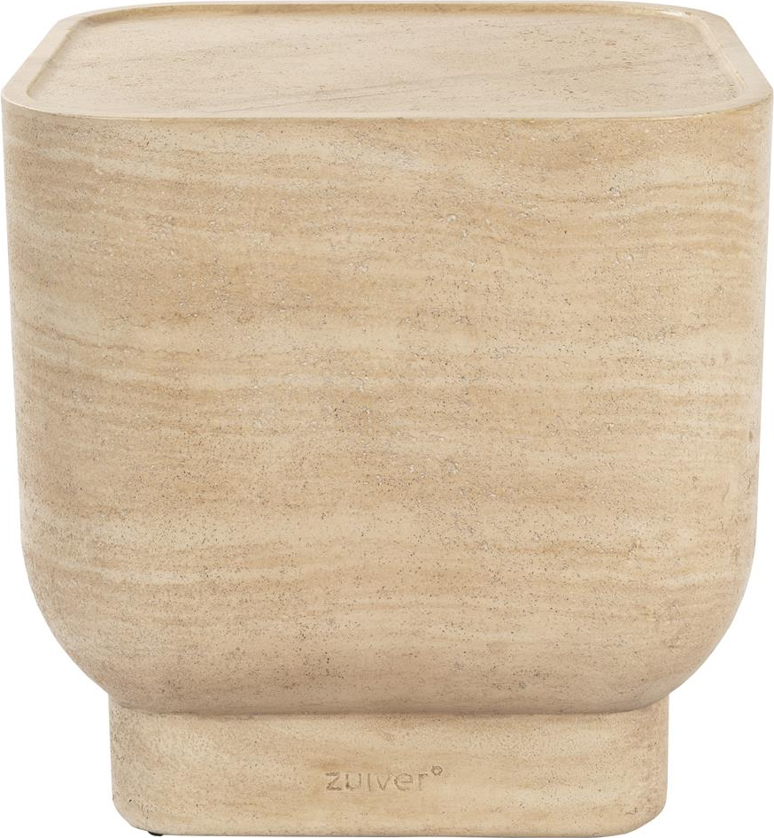 Sidebord Zuiver Noble i beton stenlysgrå marmorpapirfinish 47×45×45 cm