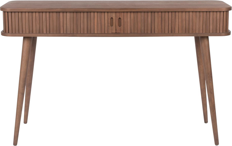 Konsolbord Zuiver Barbier L120 x B35 x H74 cm mudderbrun gummitræ-valnødfinér