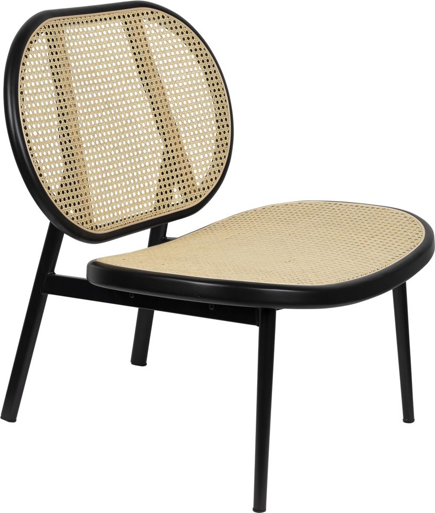 Loungestol Zuiver Spike antracit stof, rotting, bøg/stål lounge stol