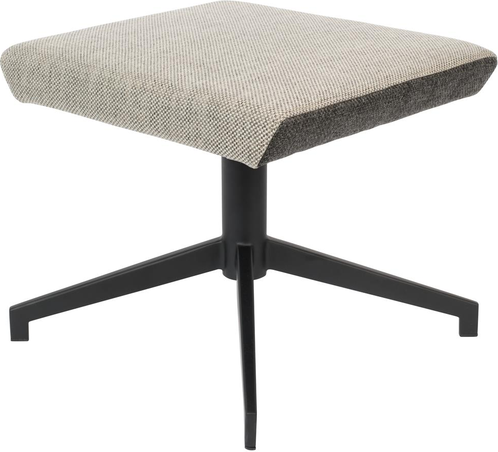 Skammel/fodskammel Zuiver Hocker lysgrå drejelig i polyester og stål