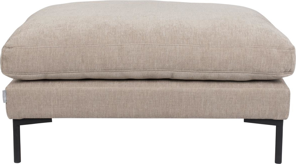 Skammel Zuiver Hocker stenlysgrå stof fodskammel puf 80×53×102 cm