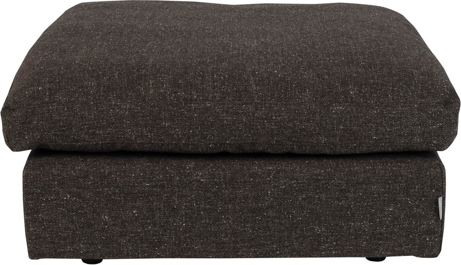 Skammel/fodskammel Zuiver Hocker antracit Ø92 cm stof hør/polyakryl/polyester med fjer og PU-skum