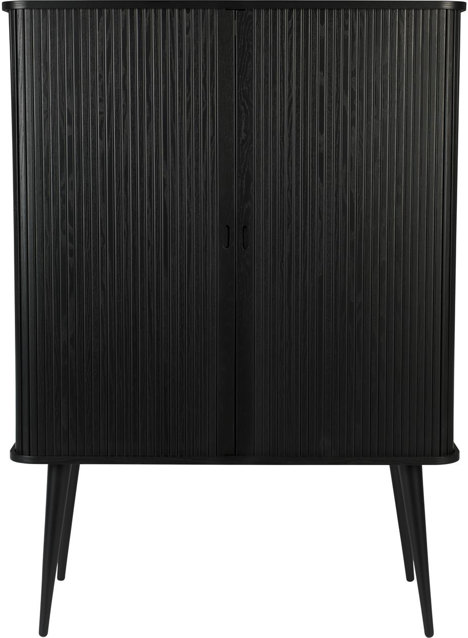 Højskab/opbevaringsskab Barbier Zuiver, antracit egetræsfiner, H140xB100xD45 cm