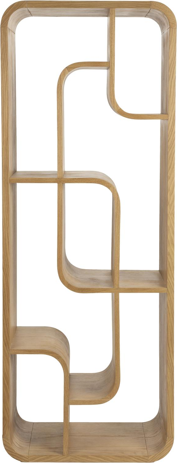 Bogreol Zuiver Seven i egetræsfiner mørk sand H160x60x35 cm