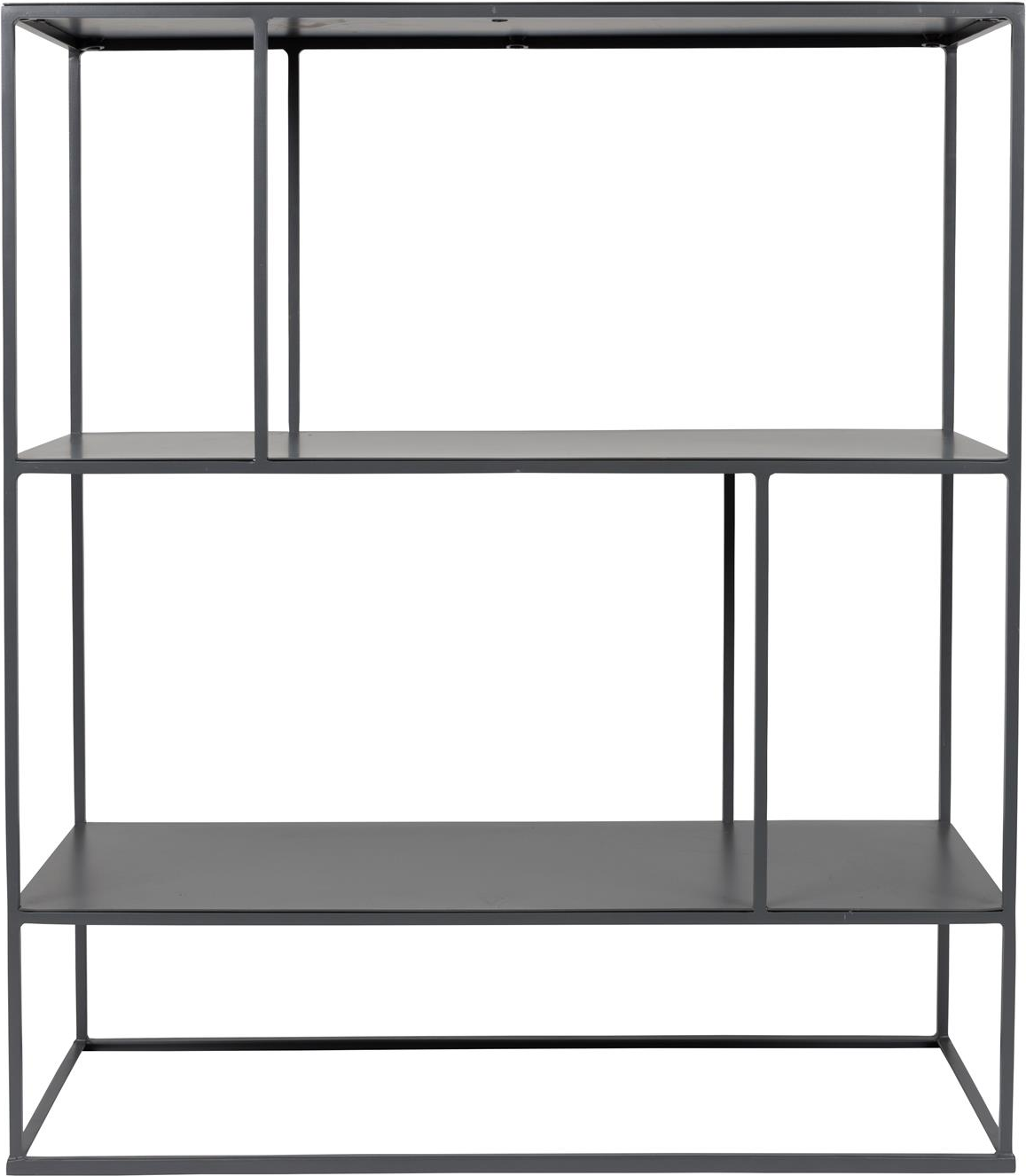 Reol Zuiver Son stabelbar mørkegrå pulverlakeret jern H88xB76xD30 cm