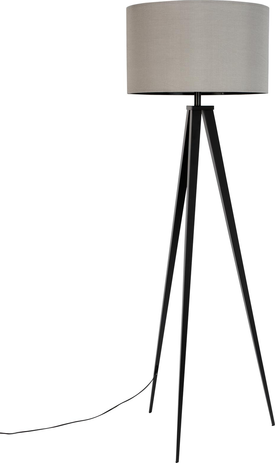 Gulvlampe Zuiver Tripod stengrå Ø50 x H157 cm metal/polyester