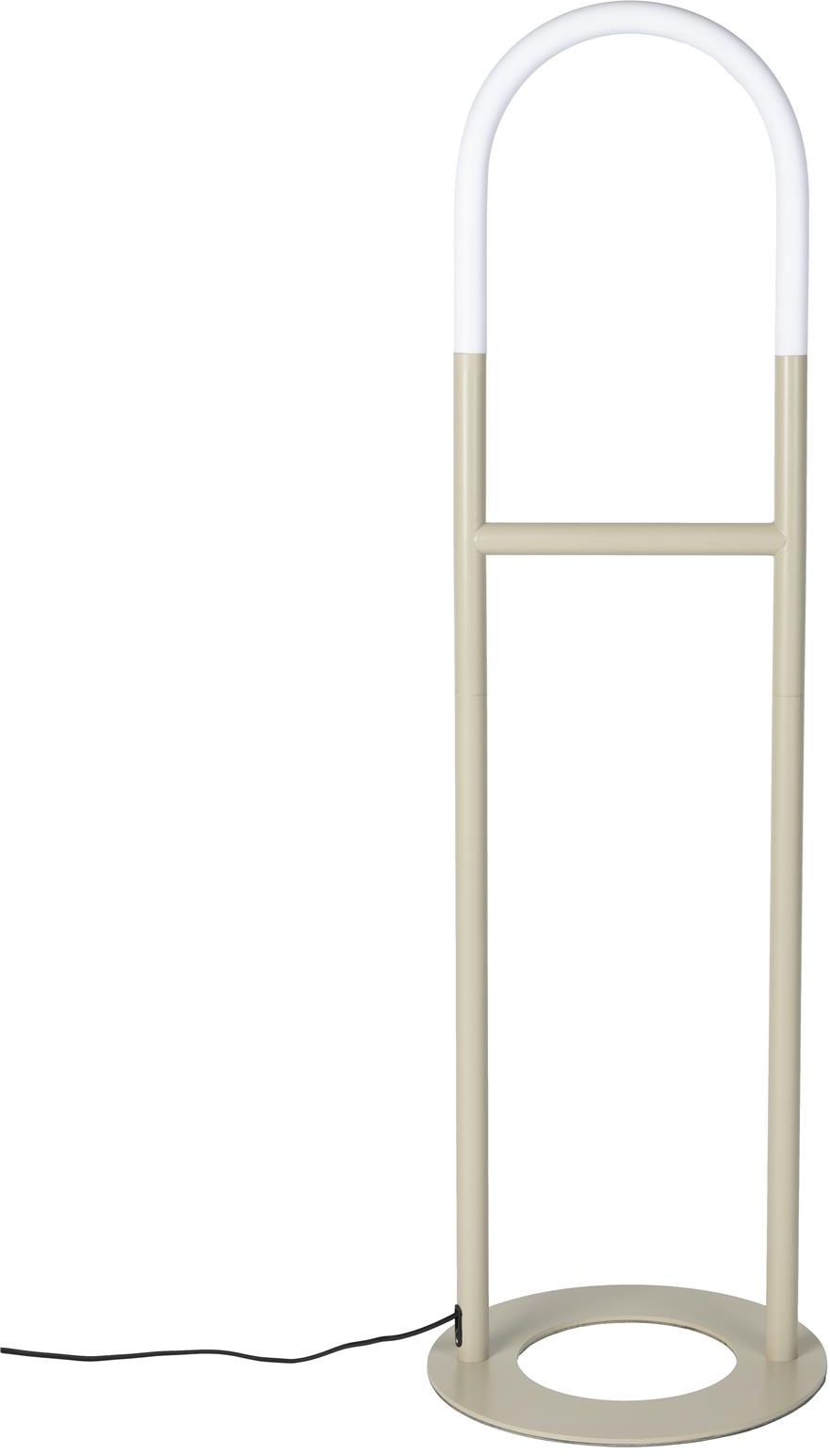Gulvlampe Zuiver Arch lysgrå Ø40 cm H135 cm integreret dæmper LED-lyskilde