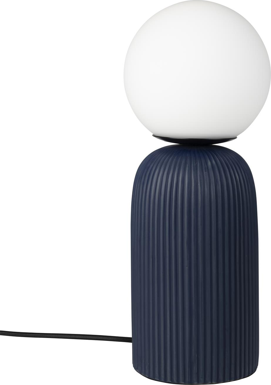 Bordlampe Zuiver Dash keramik antracit interiørbelysning med opal glaskuppel Ø15 x H38 cm