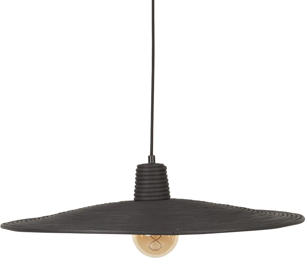 Pendellampe Zuiver Balance D60 H150 askegrå rattan loftlampe dæmpbar