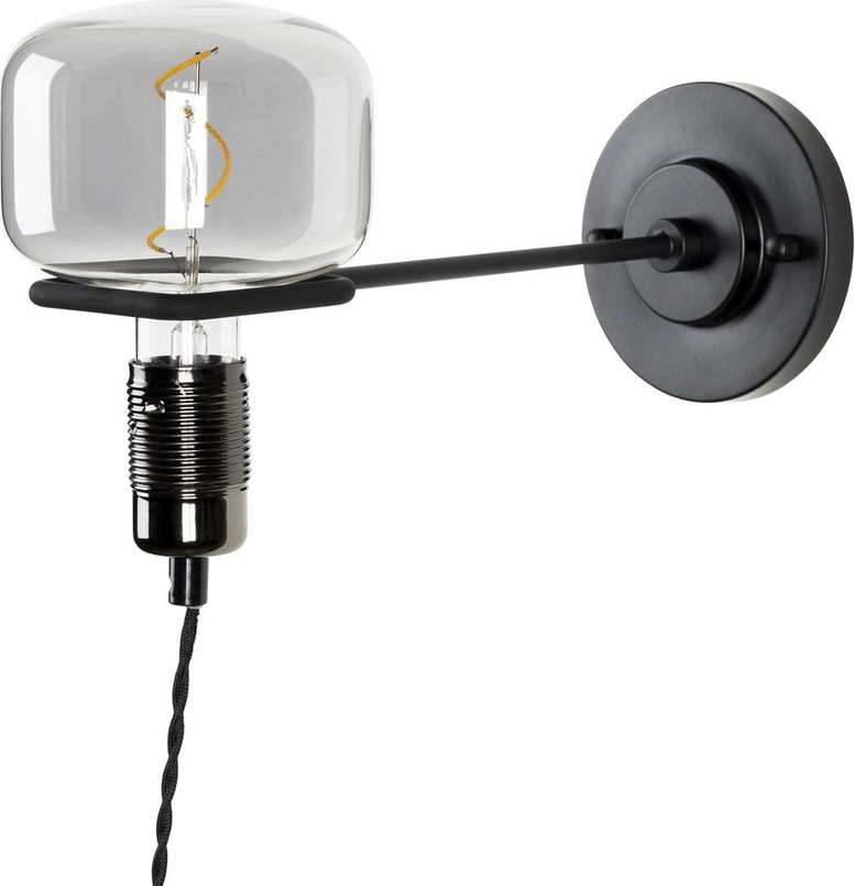 Indendørs væglampe Zuiver Hazy glas sølv H12xB18xL32 cm