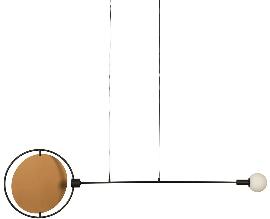 Pendel lampe Zuiver Sirius nougat jern rund Ø35 x H175 x L133 cm dæmpbar varmt hvidt lys