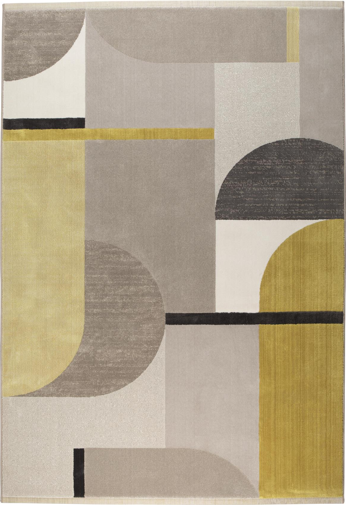 Gulvtæppe Zuiver Hilton 160 x 230 cm Decolan stenlysgrå asymmetrisk mønster