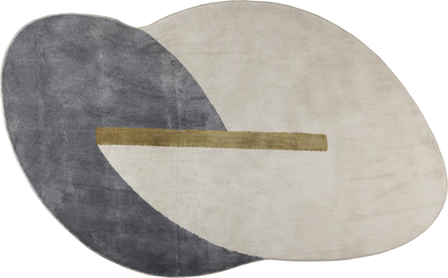 Gulvtæppe Zuiver Phila lysgrå 160 x 257 cm asymmetrisk mønster jutebund