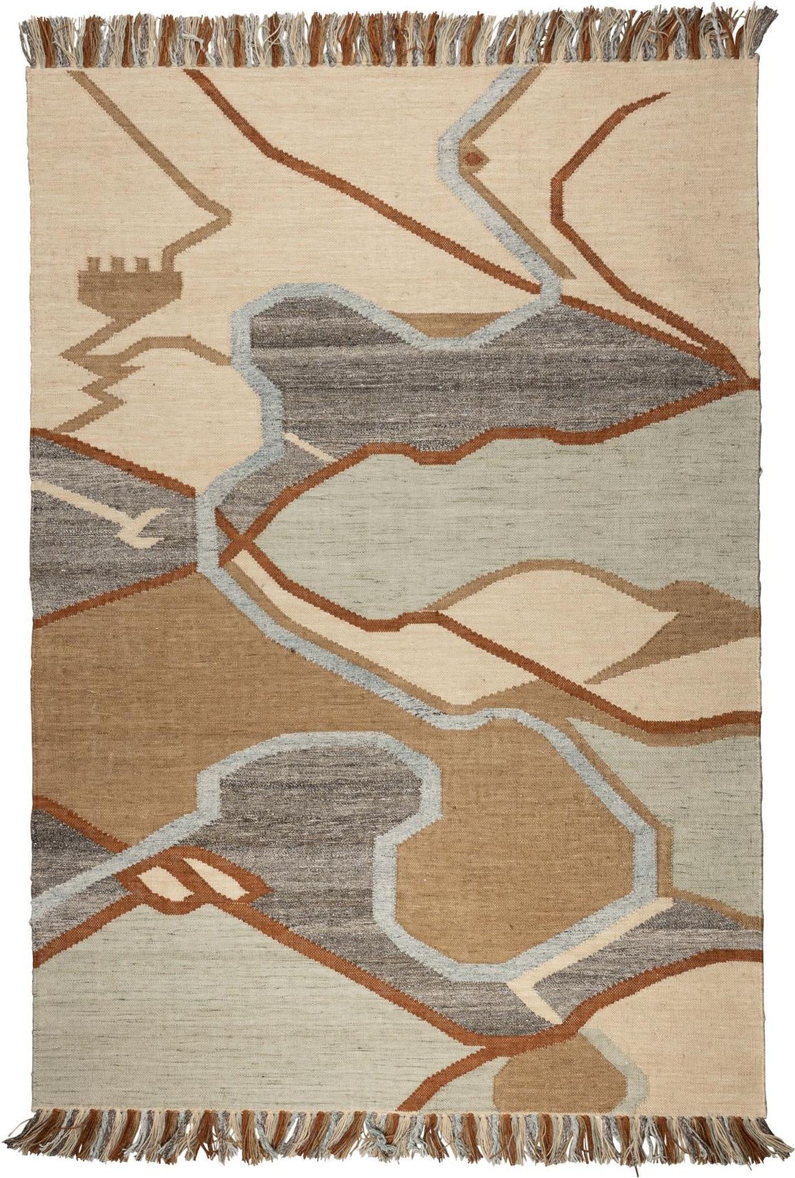 Gulvtæppe Zuiver Saigon 160x230 cm stenlysgrå genopcyklet PET