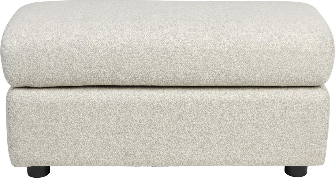 Udendørs bænk havebænk Zuiver Mississippi i lysgrå polyester med hocker 82 cm