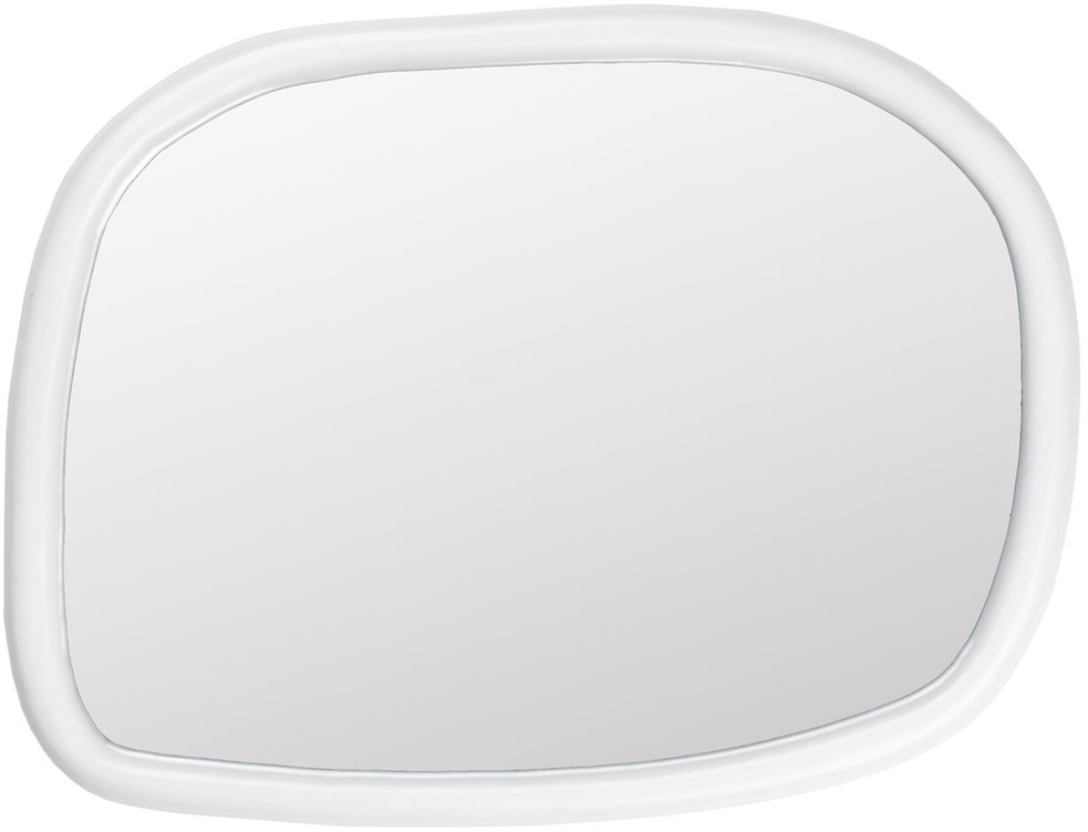 Vægspejl Zuiver Looks mangotræ hvid asymmetrisk 73x55 cm