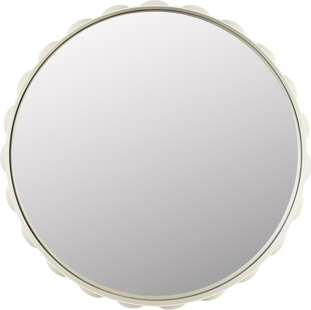 Vægspejl Zuiver Bubbles i beige jern Ø50 med vægbeslag