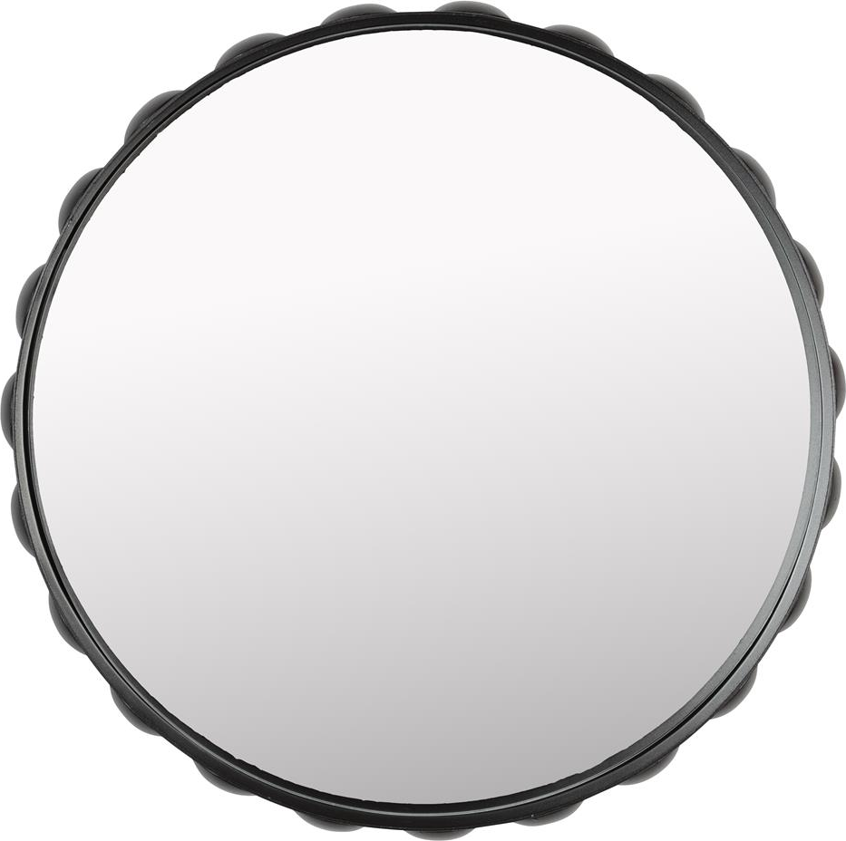 Rundt vægspejl Zuiver Bubbles Ø50 cm sort jernramme