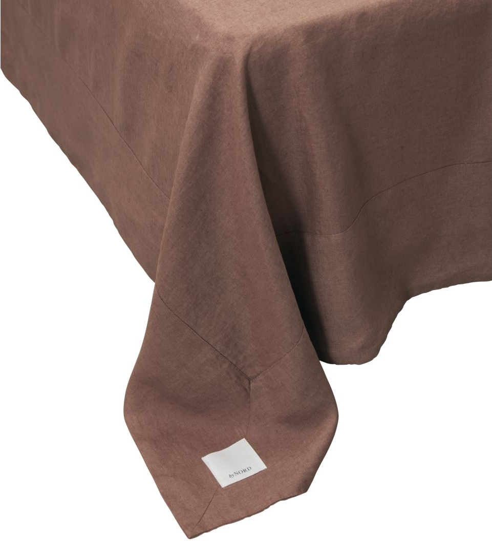 Sengekappe sengetæppe byNORD Gunhild stonewashed hør berry 280x280 cm